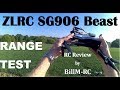 ZLRC SG906 Beast review - Range test of wifi fpv, distance & altitude + SJRC F11 wifi fpv comparison