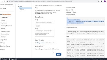 Creating API using AWS APIGateway and configure Signed Requests from AWS Management Console