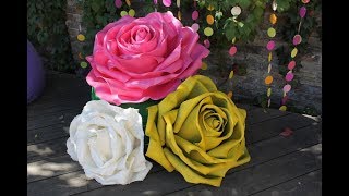 Большие цветы из изолона МК. Giant roses diy. Wedding backdrop