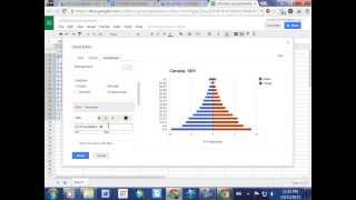 How to Make a Population Pyramid on Google Drive -  See updated version