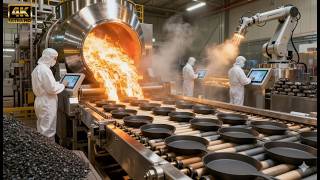 Inside A Cast Iron Skillet Factory: From Molten Iron To Seasoned Cookware (Full Process)