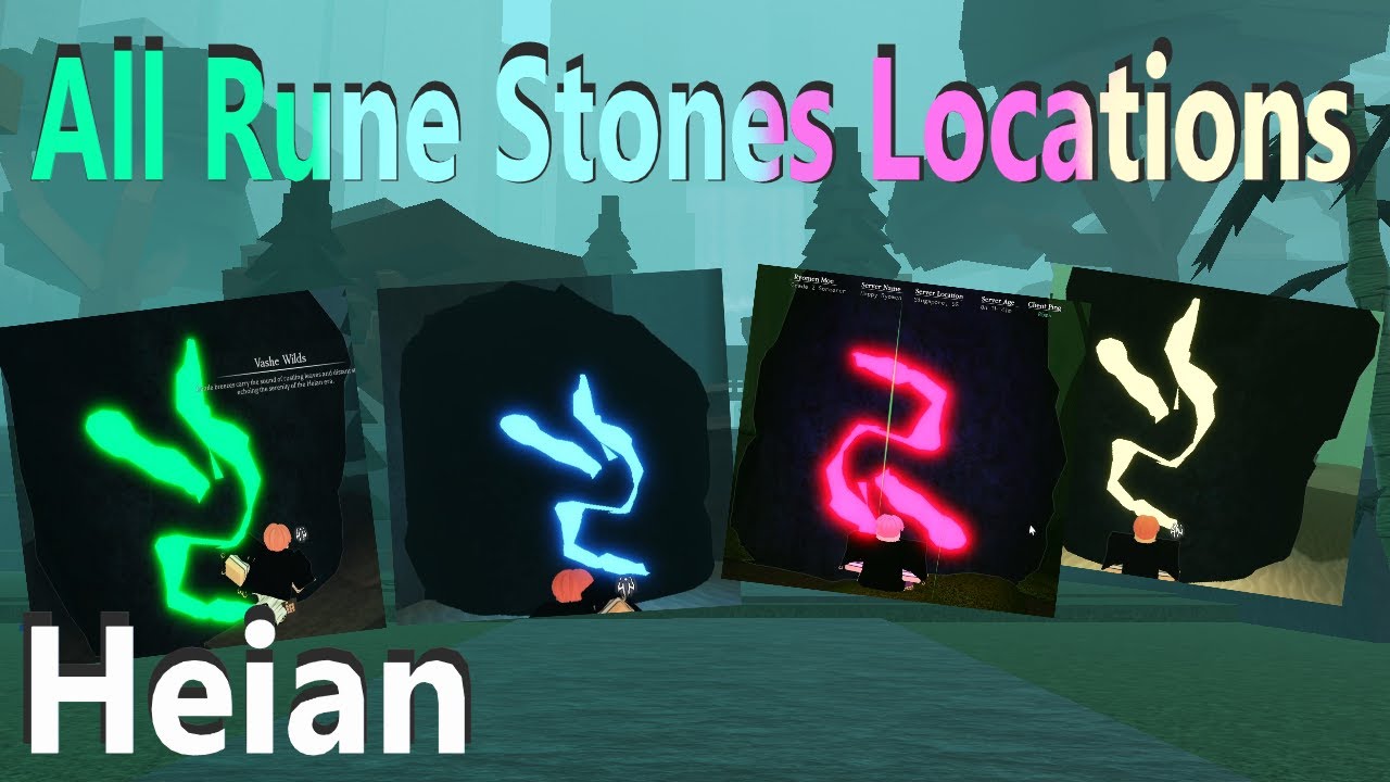 All Rune Stones Locations [Heian] Roblox - YouTube