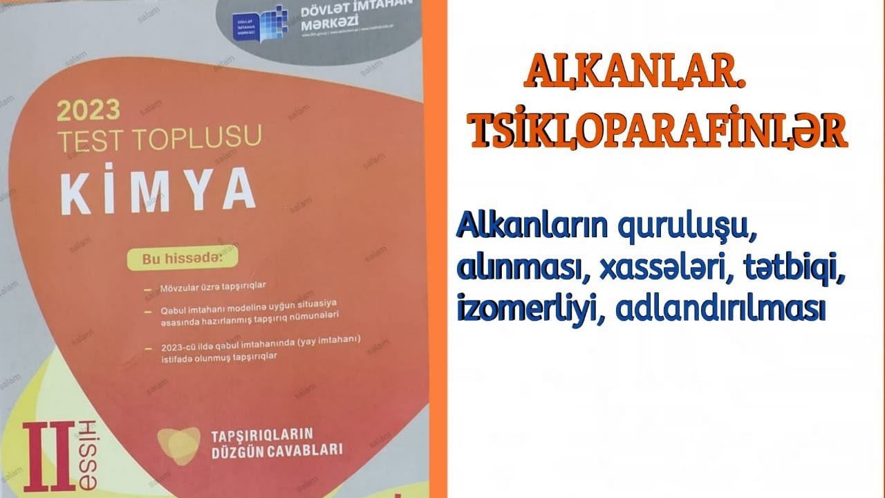 Kimya test toplusu 2023; Alkanlar 192-son