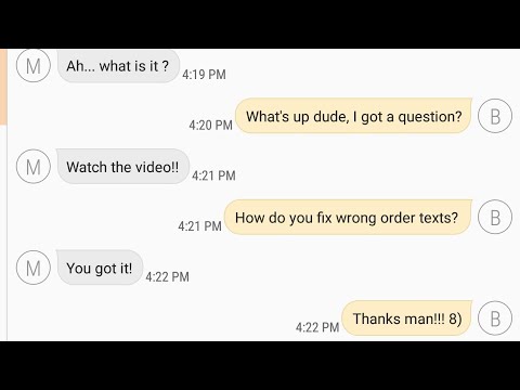 how to fix wrong order text messages on samsung galaxy phones and iphone text messes