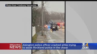 Abington Officer Hospitalized After Rollover Crash During Pursuit Of Rockland Armed Robbery Suspect