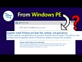 Can you upgrade windows using windows pe
