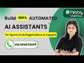 WhatsApp AI Chatbot for Sports Club Registrations &amp; Support