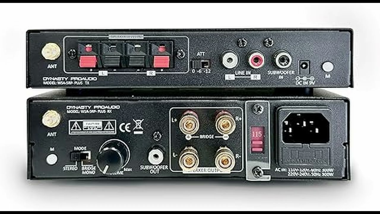 DYNASTY PROAUDIO WSA-5RP-PLUS Wireless Rear Speakers Kit, 2x100W Amp