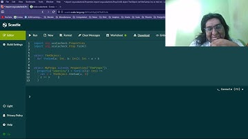 Property based testing in Scastie using ScalaCheck