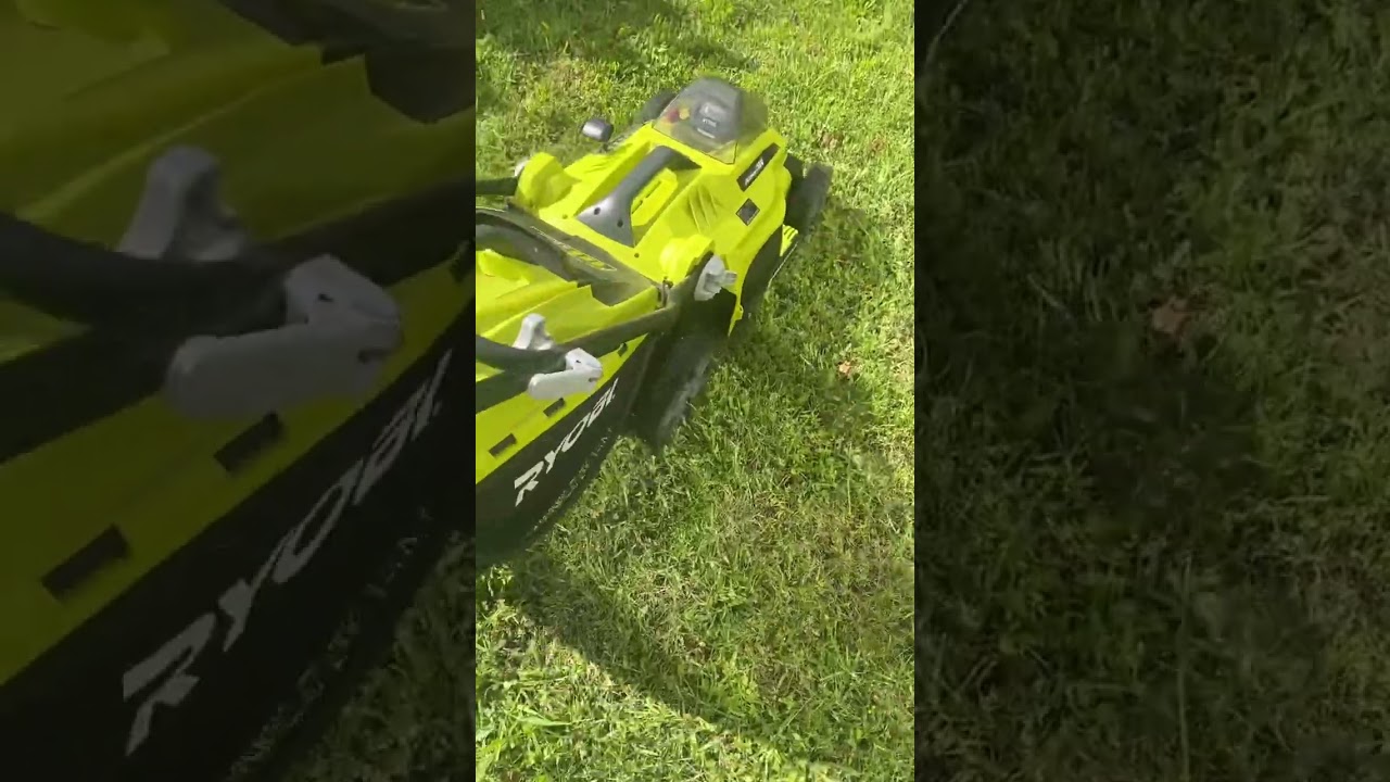 Ryobi 36v lawnmower. Test drive