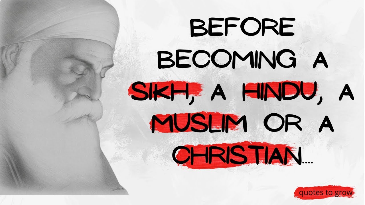 quotes by shree guru nanak dev ji - follow this and find tranquility in life - quotes to grow