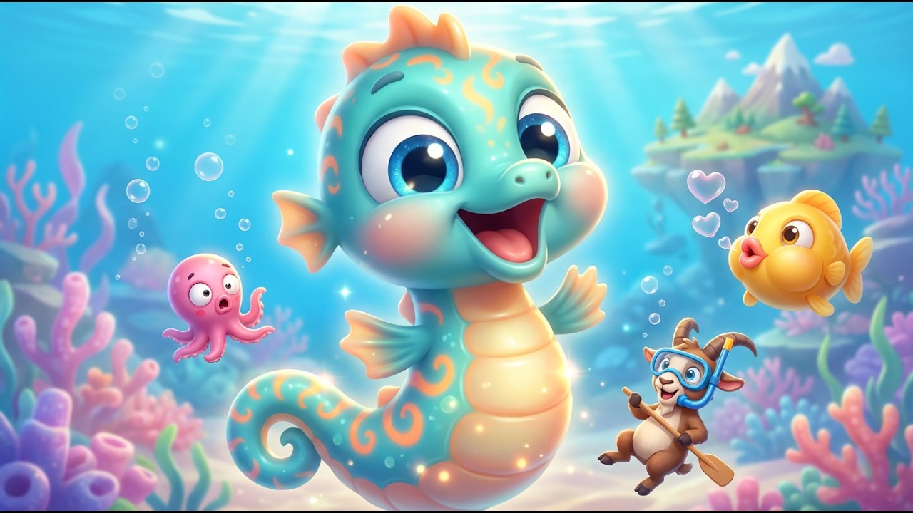 Animali del Mare 2 🌊 e Animali di Montagna 🏔️| Cavallucci Marini nel Mare Blu 2| Canzoni per Bambini