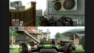 2-player split screen Black Ops 2 game play