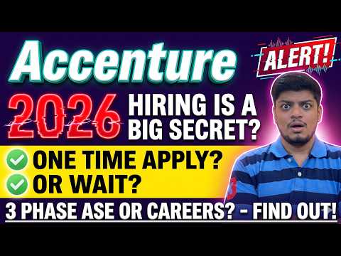 Accenture 2026 Hiring (Wait or Apply) |PADA, Careers, MyZone | Wait for 3 Phase | 1 Time Application