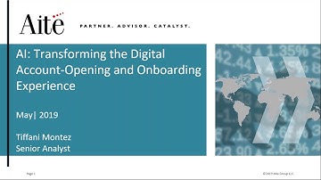 AI: Transforming the Digital Account-Opening and Onboarding Experience
