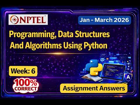 NPTEL Programming DSA Using Python Week 6 Assignment 2026 | complete Solutions