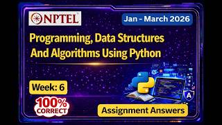 NPTEL Programming DSA Using Python Week 6 Assignment 2026 | complete Solutions