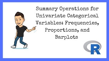R Tutorials for Beginners: Descriptive Statistics for Univariate Categorical Variables