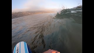 2-3ft perfect waves- Rincon Point - surfing POV