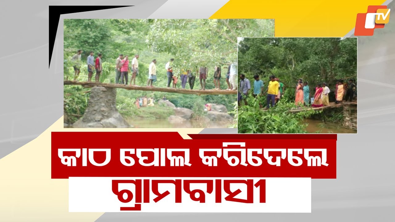 Koraput Villagers Build Wooden Pole Bridge After Administration Ignores Them