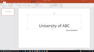 Microsoft PowerPoint:   Lesson 1. How to make the Title Slide