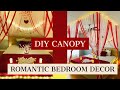 DIY Bed CANOPY using Streamers | Unique Valentines Day Decoration Ideas | Anniversary Decor