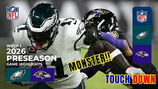 Ravens vs Eagles Full Game Highlights | August 15, 2026 l NFL Preseason 2026 | Week 1