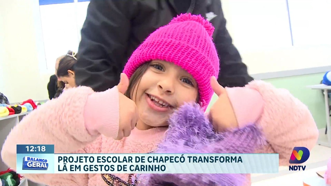 Alunos de CEIM produzem toucas de lã e promovem ação solidária