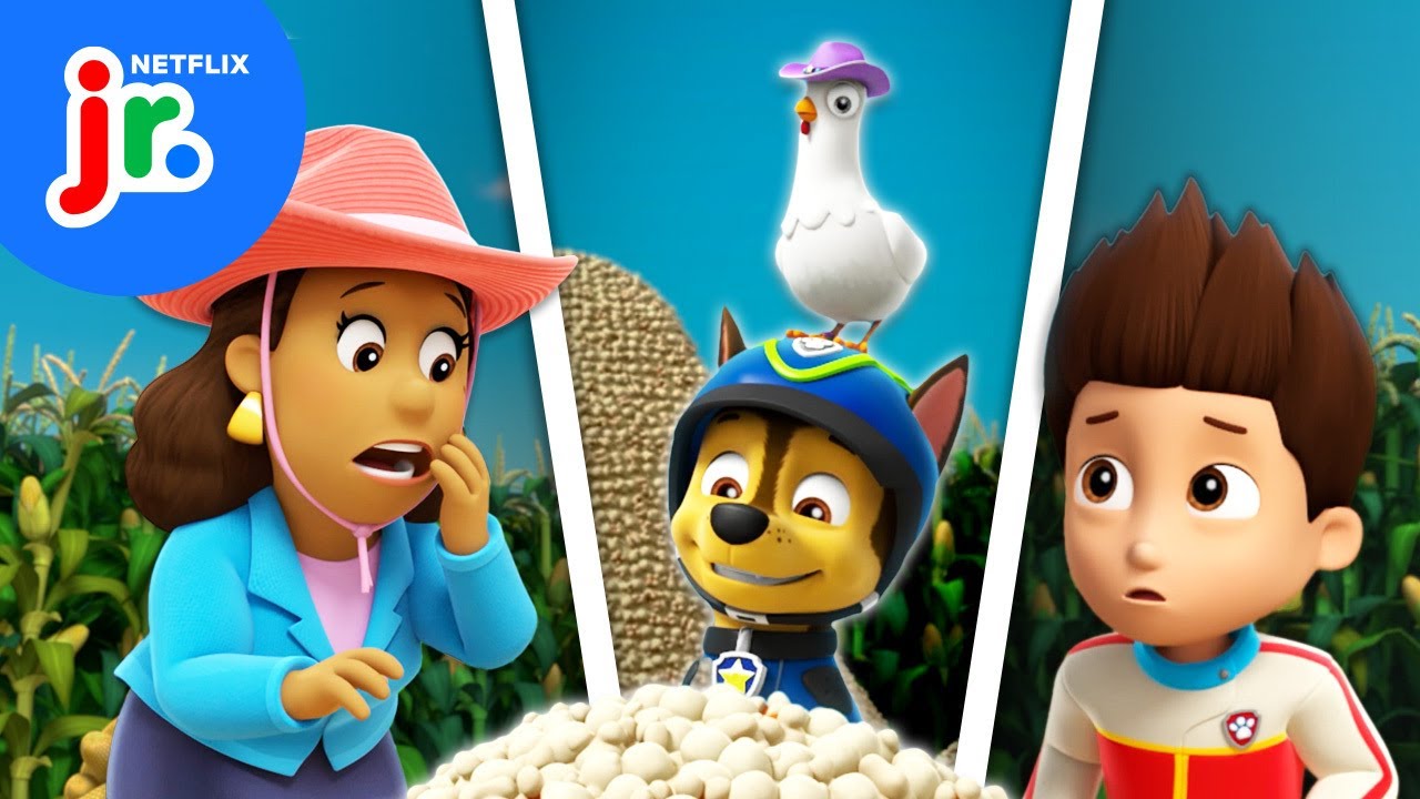 Play: Chickaletta and Chase's Popcorn Maze Rescue: a farmyard whodunnit for little Paw Patrol fans