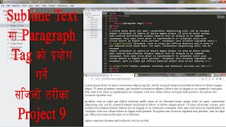 Learn Html from project wise (Project 9) from easy way. Net Worth