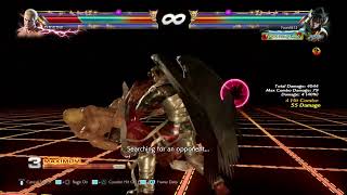 Devil Jin Sidestep+RP Combo 79 Damage 10 Hits New b+2,1,uf Ender v5 Tekken 7 20230820180855