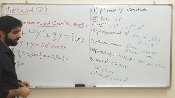 Chapter 3: Method (2) - The Undetermined Coefficients - Part 2 شرح مفصل
