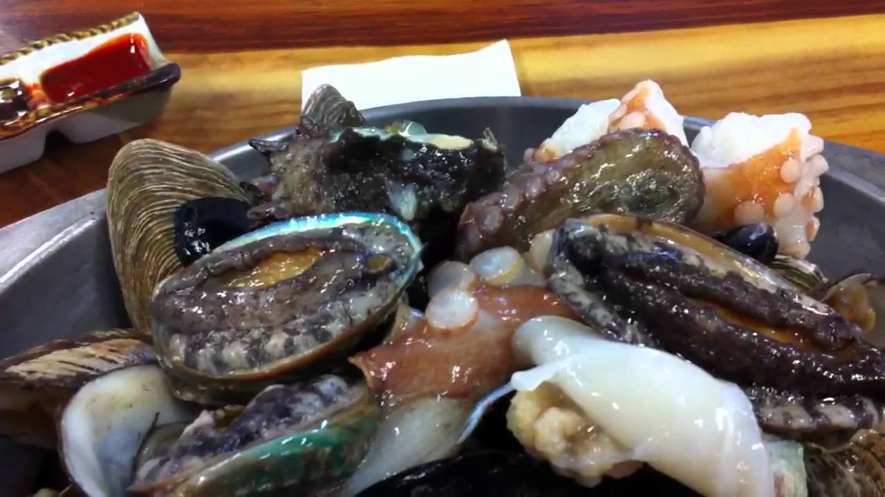 Very fresh seafood in jeju island, Korea YouTube