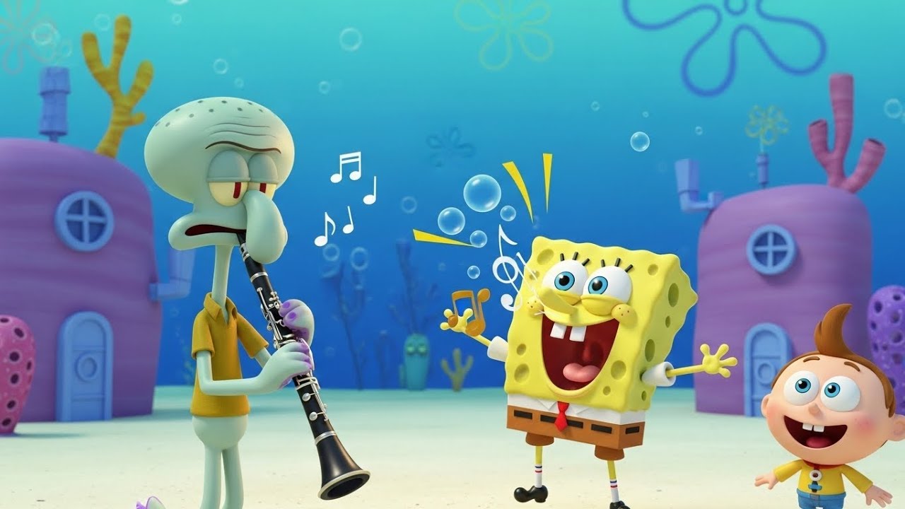 SpongeBob Sang in the Bubble Band 🎤🫧 | Nursery Rhymes for Kids & Baby Songs