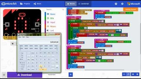 The BBC micro:bit - BIN & HEX TO DEC