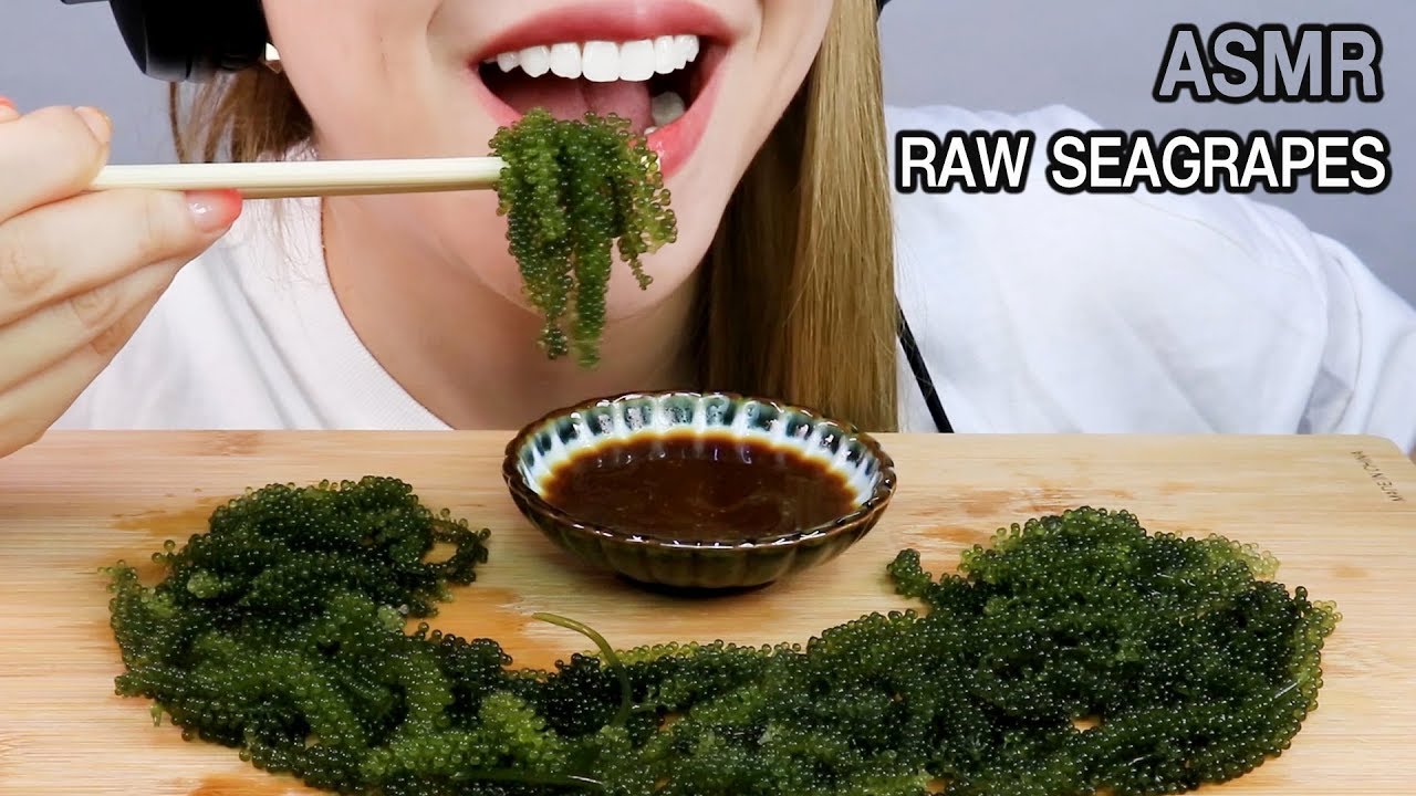 ASMR RAW SEAGRAPES 바다포도먹방 (EXTREME CRUNCH EATING SOUNDS)No Talking | EVLIN-ASMR