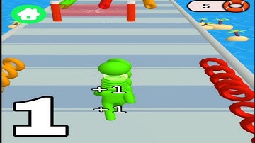 Neck  Stack Run 3D - Gameplay walkthrough  All levels 1- 5 ( Android iOS )