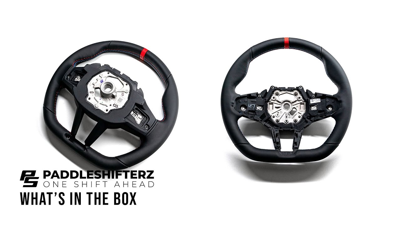 Unboxing - OEM BMW M Sport Flat bottom leather steering wheel  
