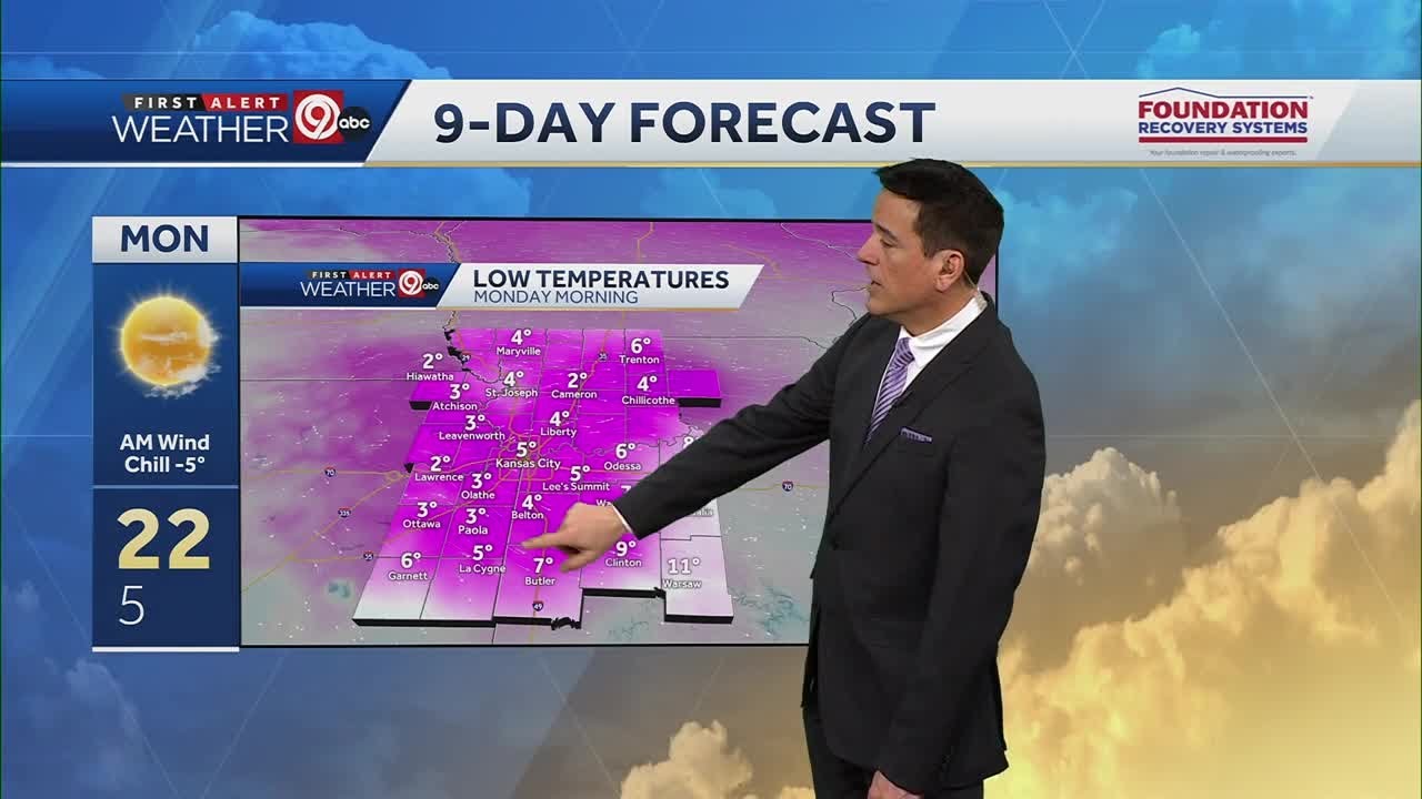 Kansas City: Very cold start to the work week - YouTube