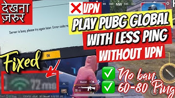 How to play pubg (global ) without vpn in iOS / less ping 60 to 80 ms 🔥🔥🔥✅ working