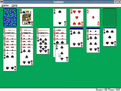 Microsoft Windows Version 3.0 (1990) Solitaire