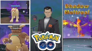 Defeat Team GO Rocket Boss - shadow Persian, Kangaskhan and Moltres - Luminous Legends X