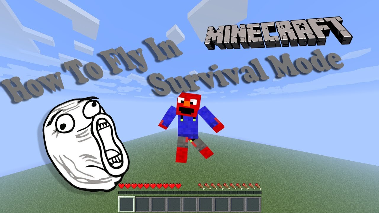 How To Fly In Minecraft Survival Mode! - YouTube