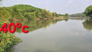 Một ngày câu cá với cái Nắng  40 độ C ở vịnh  Tra " 12.22 kg".