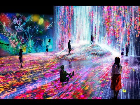 Видео: Самый крутой музей цифрового искусства в Токио и что вы можете увидеть