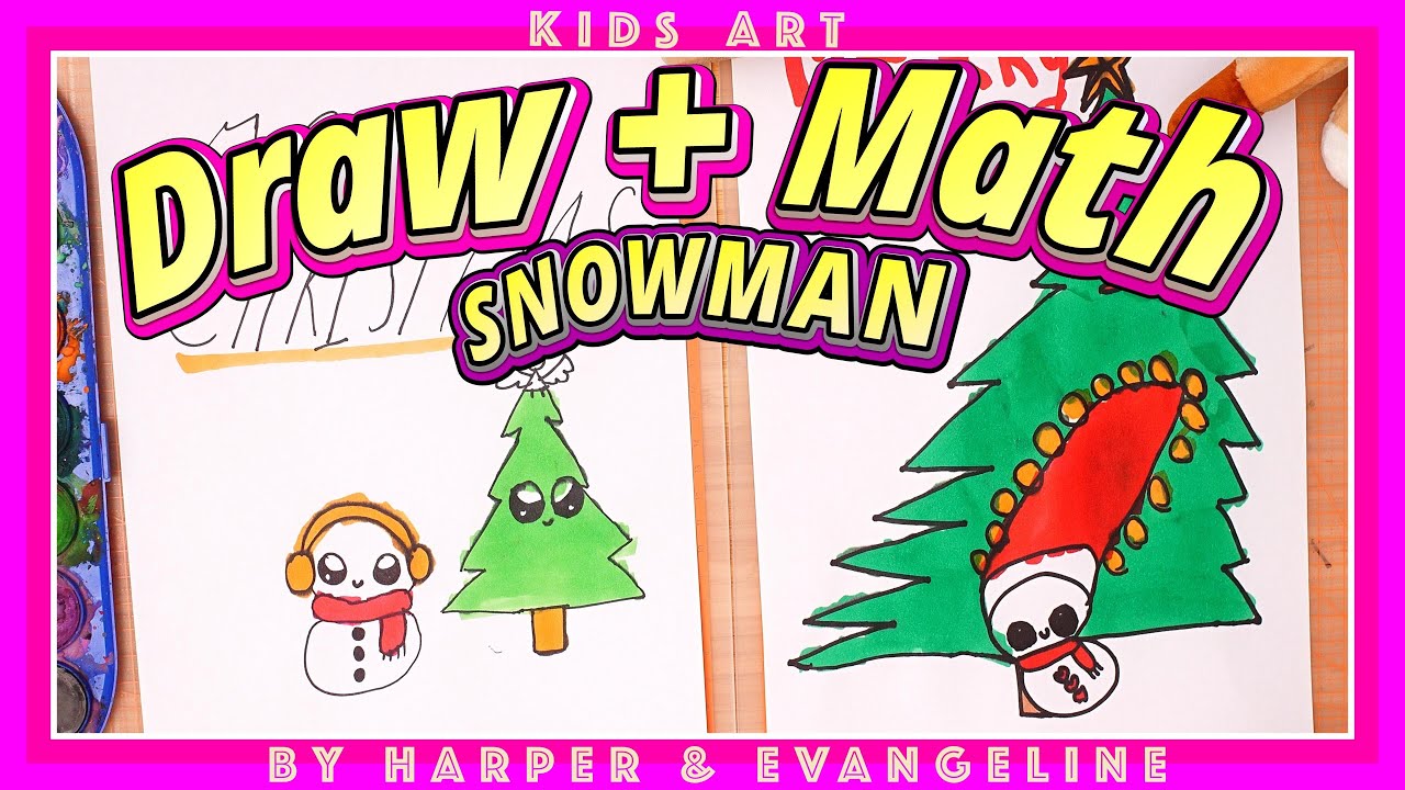 🎨⛄ SNOWMAN 🎄✨ | Draw + Math Quiz 🧮💖