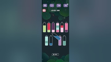 water sort puzzle -sort color puzzle game level 289