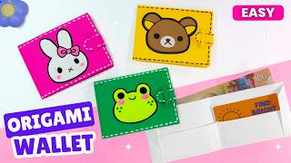 Origami DIY Paper Wallet🫶🏻✨ | Bear, Bunny & Frog Craft Ideas