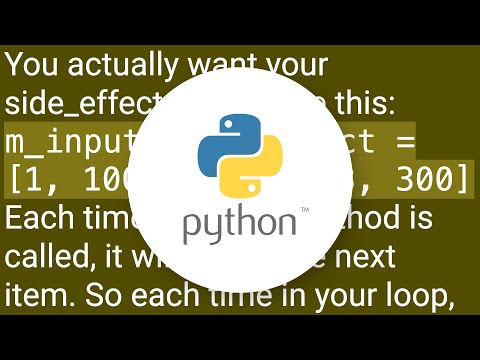 Python using mock for a multiple user inputs