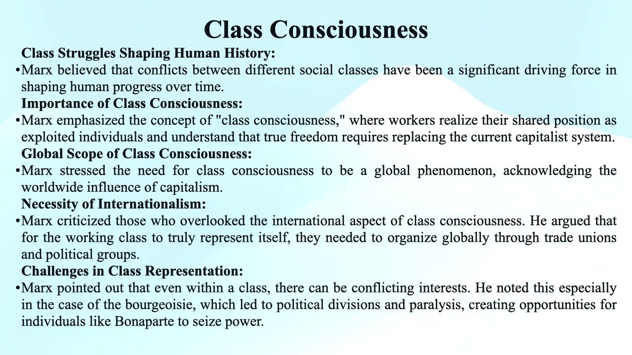 邦楽 Social Material Class/ Consciousness Class Consciousness (Marxist Studies) - YouTube